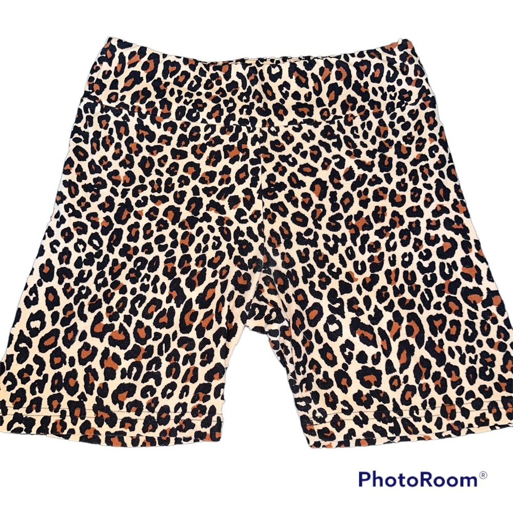 Leopard Print Biker Shorts